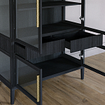 Витрина Primo со стеклянными фасадами и 2 ящиками Черный дуб варинант исполнения - 7 | Loft Concept в Казани