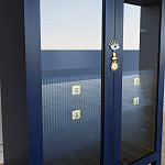 Дизайнерский шкаф витрина Elsa Dreams Blue с 4-мя ящиками варинант исполнения - 4 | Loft Concept в Казани