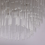 Люстра круглая с прозрачными стеклянными трубками Nembus варинант исполнения - 6 | Loft Concept в Казани