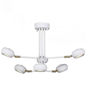 Люстра Curved Stix Chandelier 6 White