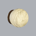 Настенно-потолочный светильник с плафоном в форме шара из алебастра Cryptocrystalline Stone варинант исполнения - 3 | Loft Concept в Казани