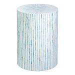 Столик с инкрустацией с перламутровым узором Dominic Blue варинант исполнения - 1 | Loft Concept в Казани