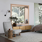 Приставной стол с отделкой из джута Juti D30 см варинант исполнения - 6 | Loft Concept в Казани