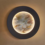 Бра в форме диска черного цвета Borders of Black варинант исполнения - 4 | Loft Concept в Казани