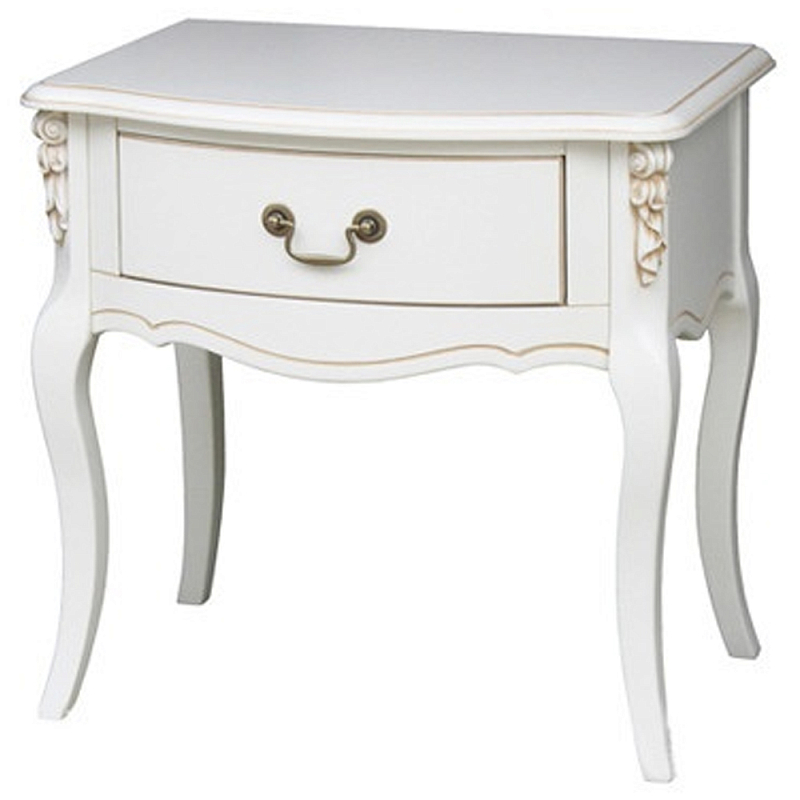 Прикроватная тумба в стиле прованс с ящиком Mireio Montmartre Provence Bedside Table Белый Прикроватная тумба в стиле прованс с ящиком Mireio Montmartre Provence Bedside Table Белый в Казани | Loft Concept