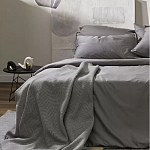 Плед из шерсти мериноса серого цвета 130×180 см Gray Waves варинант исполнения - 7 | Loft Concept в Казани