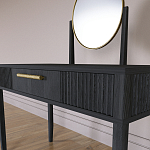 Туалетный Стол с зеркалом Primo Черный дуб варинант исполнения - 5 | Loft Concept в Казани