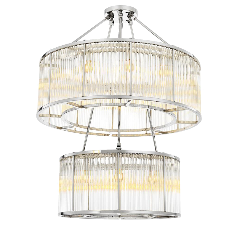 Люстра Chandelier Bernardi Nickel Никель Прозрачный в Казани | Loft Concept 