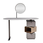 Консоль с зеркалом и  3-мя вращающимися ящиками Eloida варинант исполнения - 1 | Loft Concept в Казани