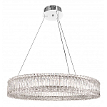 Люстра подвесная круглая из прозрачного хрусталя с корпусом из металла цвета хром Selfsufficient варинант исполнения - 5 | Loft Concept в Казани