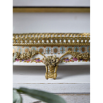 Чаша с цветочным орнаментом на бронзовых ножках Eden Garden варинант исполнения - 4 | Loft Concept в Казани