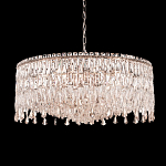 Люстра круглая с хрустальными подвесками на серебряном каркасе Roul Crystal Light варинант исполнения - 1 | Loft Concept в Казани