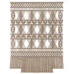 Панно на стену плетеное Макраме бежевый цвет  варинант исполнения - 13 | Loft Concept в Казани