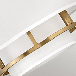 Потолочный светильник с двухслойным белым текстильным абажуром Hinkley варинант исполнения - 18 | Loft Concept в Казани