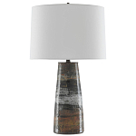 Настольная лампа с конусовидным тканевым абажуром Rock варинант исполнения - 1 | Loft Concept в Казани