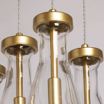 Люстра с 9-ю прозрачными стеклянными плафонами в форме капли Lucid Rain  варинант исполнения - 8 | Loft Concept в Казани