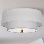 Потолочный светильник круглый серый с тканевым абажуром Ground Gray варинант исполнения - 2 | Loft Concept в Казани