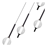 Люстра светодиодная каскадная с 4-мя сферическими стеклянными плафонами Splatter варинант исполнения - 4 | Loft Concept в Казани