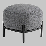 Пуф Стоун букле Fluffy темно-серый варинант исполнения - 1 | Loft Concept в Казани