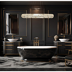 Люстра овальная с мозаичным хрустальным оформлением Sparks of Crystal варинант исполнения - 3 | Loft Concept в Казани