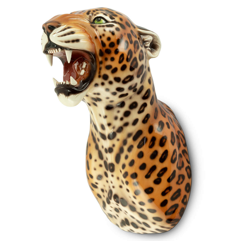 Аксессуар на стену Леопард Abhika LEOPARD HEAD HANGING Коричневый в Казани | Loft Concept 