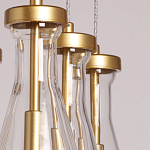 Люстра с 7-ю прозрачными плафонами из стекла в форме капли Lucid Rain  варинант исполнения - 9 | Loft Concept в Казани