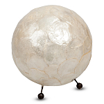 Настольная лампа из перламутра на металлическом каркасе Indonesian Egg варинант исполнения - 3 | Loft Concept в Казани