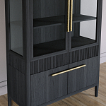 Витрина Primo со стеклянными фасадами и буфетом шпон Черный дуб варинант исполнения - 5 | Loft Concept в Казани