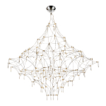 Люстра с тонким металлическим каркасом цвета хром Quasar варинант исполнения - 1 | Loft Concept в Казани