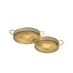 Поднос железный Gold Mesh варинант исполнения - 2 | Loft Concept в Казани