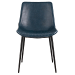 Стул с обивкой из экокожи темно-синего цвета RHOMBUSES UPHOLSTERY варинант исполнения - 2 | Loft Concept в Казани