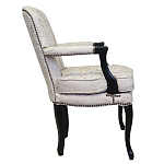 Кресло c растительным орнаментом Aubrey Classical Armchair beige jacquard варинант исполнения - 1 | Loft Concept в Казани