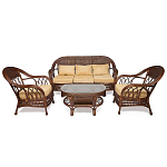Комплект уличной мебели из ротанга Clara коричневый варинант исполнения - 1 | Loft Concept в Казани