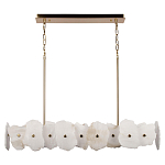 Люстра подвесная линейная с текстурированными мраморными элементами Marble square варинант исполнения - 1 | Loft Concept в Казани