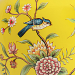 Настольная лампа желтая с изображением птиц Slip Away варинант исполнения - 6 | Loft Concept в Казани