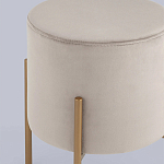 Бежевый пуф на золотистых ножках SANJAY варинант исполнения - 2 | Loft Concept в Казани