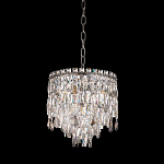 Люстра круглая с хрустальными подвесками на серебряном каркасе Roul Crystal Light варинант исполнения - 8 | Loft Concept в Казани