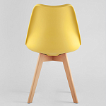Стул с основой из пластика и мягким сиденьем Arvika Yellow варинант исполнения - 4 | Loft Concept в Казани