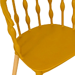 Пластиковый стул на ножках из массива бука Ferret Spiral Mustard варинант исполнения - 4 | Loft Concept в Казани