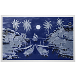 Картина ручная вышивка бисером Ночной пейзаж Night Boat Bay варинант исполнения - 1 | Loft Concept в Казани