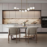 Люстра на штанге с 8-ю белыми шарообразными плафонами Bubble Chandelier варинант исполнения - 4 | Loft Concept в Казани