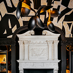 Обои ручная роспись в стиле Арт-деко Symphony Original colourway on Flint silk dupion варинант исполнения - 5 | Loft Concept в Казани