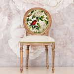 Стул бежевый из натурального бука с изображением птица в саду Blooming Birds варинант исполнения - 3 | Loft Concept в Казани