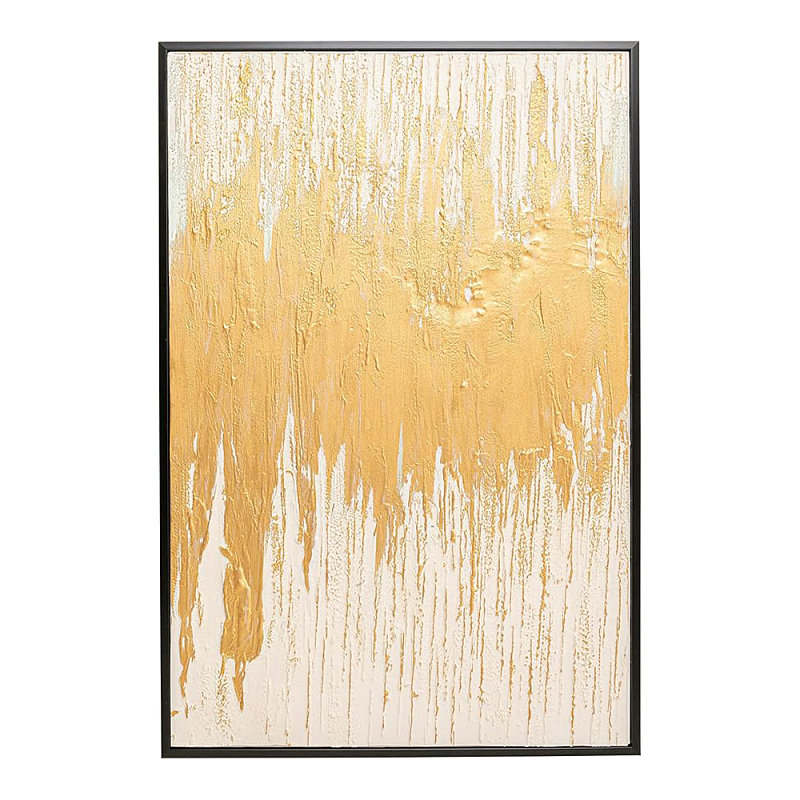 Картина Gold Abstract Глянцевое золото Бежевый в Казани | Loft Concept 