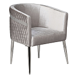 Стул серый велюровый со стеганной спинкой Focus on Convenience варинант исполнения - 1 | Loft Concept в Казани