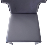 Стул серый из искуственной кожи на 4-х ножках Enigma Gray варинант исполнения - 3 | Loft Concept в Казани