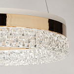 Люстра в виде кольца золотого цвета с прозрачными вставками Radiant Rail варинант исполнения - 9 | Loft Concept в Казани