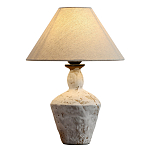 Настольная лампа с керамическим фактурным основанием и тканевым абажуром Eastern Tale варинант исполнения - 1 | Loft Concept в Казани