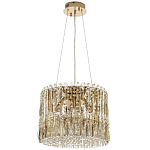 Круглая люстра с металлическими и хрустальными подвесками Bonnay Crystal Chandelier варинант исполнения - 2 | Loft Concept в Казани