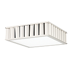 Потолочный светильник квадратный с гофрированным серебрянным абажуром Millennium варинант исполнения - 1 | Loft Concept в Казани